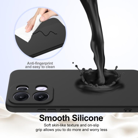 Силиконовый чехол Shockproof Silicone Magsafe для OPPO Reno13 Pro 5G Global - черный