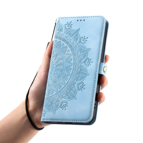 Чехол-книжка Totem Embossed Magnetic Leather для Motorola Moto G75 5G - синий