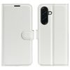 Чехол-книжка с фактурой Litchi и магнитным хлястиком на Samsung Galaxy A37 5G — белый