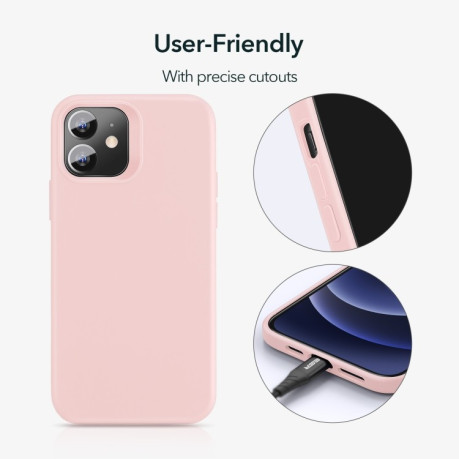 Противоударный силиконовый чехол ESR Cloud Serie на iPhone 12 mini - розовый
