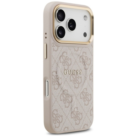 Оригінальний чохол Guess 4G PU Classic Logo з MagSafe на iPhone 17 Pro - Pink
