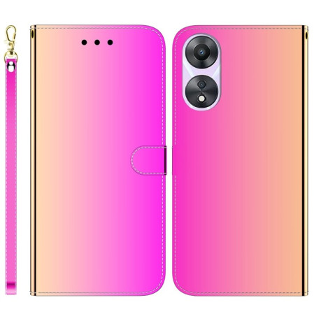 Чехол-книжка Imitated Mirror для OPPO A78 4G - розовый