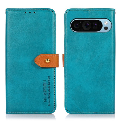 Чохол-книжка KHAZNEH Dual-color Cowhide для Google Pixel 9 - синій