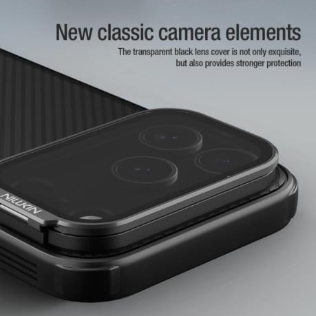 Чохол NILLKIN Black Mirror Prop Написати відгук Texture Transparent Mirror Cover на iPhone 17 Pro - чорний