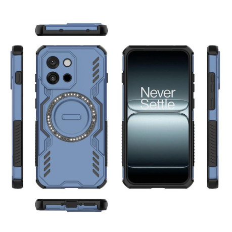 Противоударний чехол Butterfly Armor MagSafe Magnetic Ring Shockproof для OnePlus 13T - синій