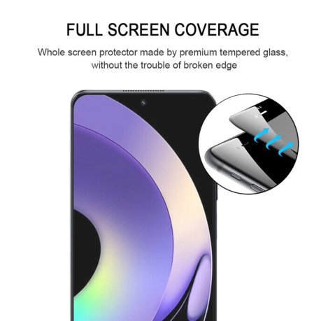 Захисне скло Full Glue Full Cover для Realme 10 Pro - чорне
