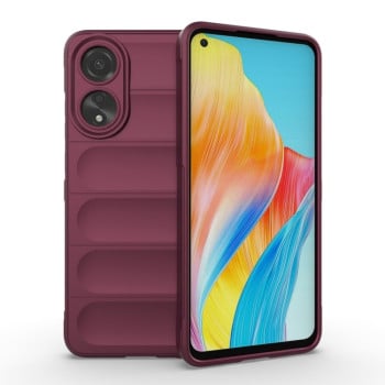 Силиконовый чехол Magic Flannel для OPPO A78 4G - винно-красный