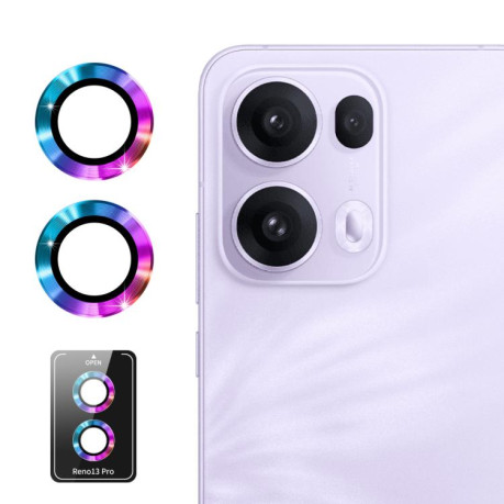 Захисне скло на камеру ENKAY Aluminium для OPPO Reno13 Pro Global - різнокольорове