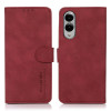 Чехол-книжка KHAZNEH Matte Texture для Samsung Galaxy S25 Edge 5G - красный