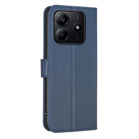 Чохол-книжка Four-leaf Clasp Embossed на Xiaomi Redmi Note 14 5G/Poco M7 Pro 5G - синій