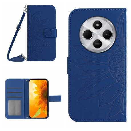 Чохол-книжка Skin Feel Sun Flower для Redmi 14C 4G/Poco C75/Redmi A4 5G  - синій