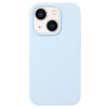 Силиконовый чехол Solid Color Liquid на iPhone 15 - голубой