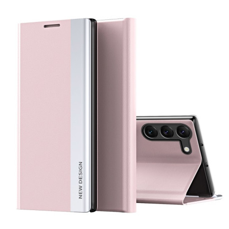 Чехол-книжка Electroplated Ultra-Thin для Samsung Galaxy S24 5G - розовый