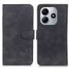 Чехол-книжка KHAZNEH с матовой фактурой Cowhide и магнитным хлястиком на Xiaomi Redmi Note 14 4G 164.48mm - черный