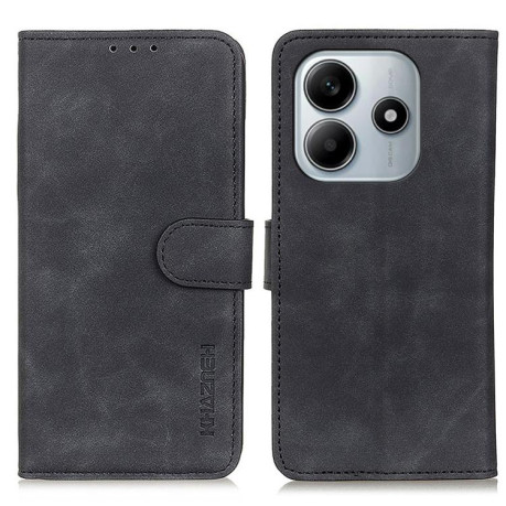 Чехол-книжка KHAZNEH Cowhide Texture на Xiaomi Redmi Note 14 4G 164.48mm - черный