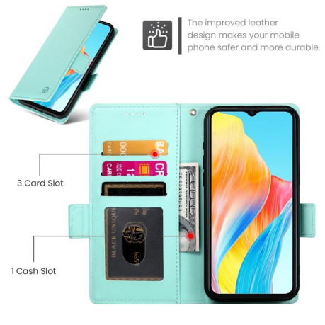 Чехол-книжка Side Buckle Magnetic Frosted Leather для OPPO A5 PRO 5G - зеленый