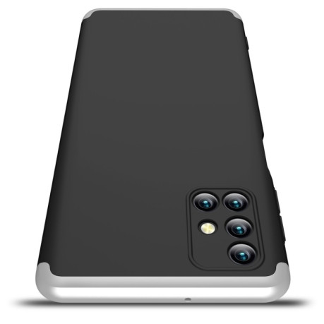 Противоударный чехол GKK Three Stage Splicing на Samsung Galaxy M31s - черно-серебристый