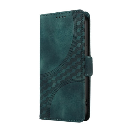 Чехол-книжка Embossed Rhombus Starry Leather для Xiaomi 14T Pro - зеленый