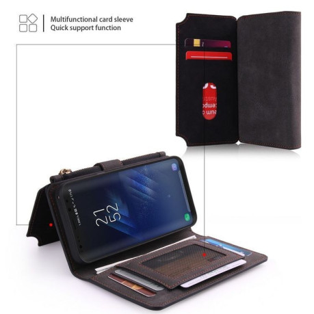 Шкіряний чохол-гаманець Pola Multifunctional Full Protection Samsung Galaxy S8 Plus - чорний