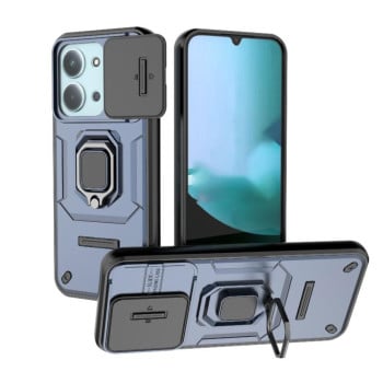 Противоударный чехол Sliding Camshield на Xiaomi Redmi 15C 5G / 4G EU 173mm - синий