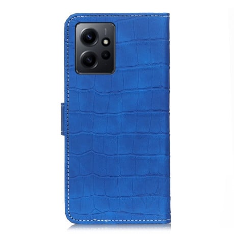 Чохол-книжка Magnetic Crocodile Texture на Xiaomi Redmi Note 12 4G Global - синій
