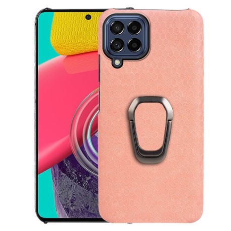 Протиударний чохол Honeycomb Ring Holder Samsung Galaxy M53 - рожевий