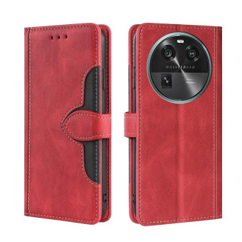 Чехол-книжка Skin Feel Straw Hat для OPPO Find X6 5G - красный