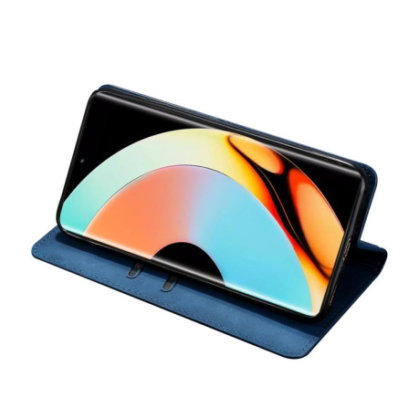 Чехол-книжка Retro Skin Feel Business Magnetic на Realme 10 Pro+ 5G - синий
