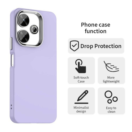 Противоударный чехол Colorful Acrylic Series для Xiaomi Poco M6 4G - фиолетовый