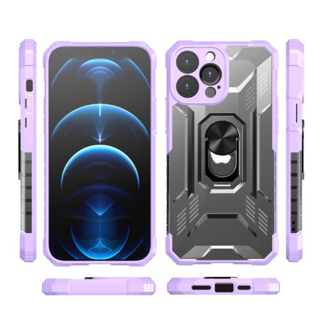 Чохол протиударний Clear Matte with Holder для iPhone 13 Pro Max - фіолетовий