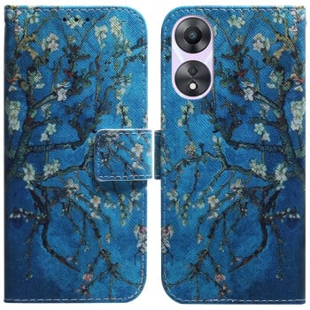 Чехол-книжка Coloured Drawing для OPPO A58 4G - Apricot