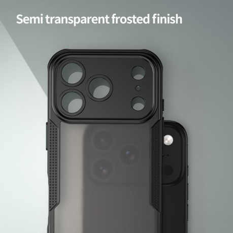 Противоударный чехол Armor Glaze PC Hybrid для iPhone 17 Pro - черный
