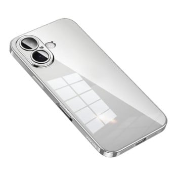 Чехол SULADA Shine Through Series Plating на iPhone 17 - серебристый