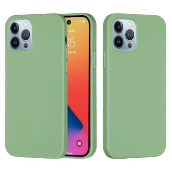 Чехол Solid Color Liquid Silicone на  iPhone 14 Pro - темно-зеленый