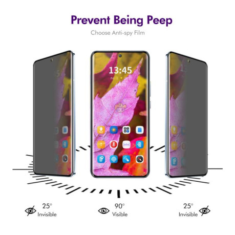 Защитное стекло ENKAY Hat-Prince Heat Bending Privacy Screen для Motorola Edge 60 Fusion - черное