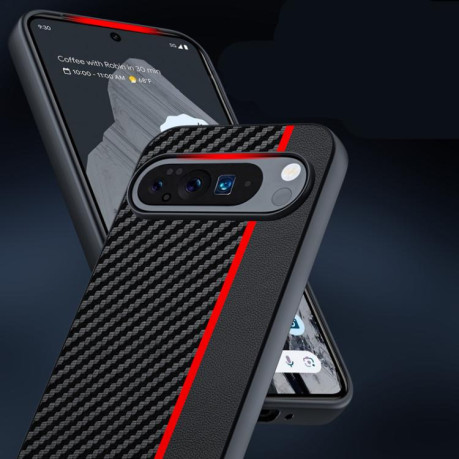 Протиударний чохол Carbon Fiber Texture Printing для Google Pixel 10/10 Pro - чорно-синій
