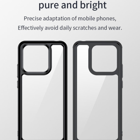 Противоударный чехол Colorful Acrylic Series для Xiaomi Poco C40/Redmi 10c - черный
