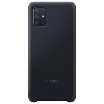 Оригинальный чехол  Samsung Silicone Cover  для Samsung Galaxy A71 black (EF-PA715TBEGRU)