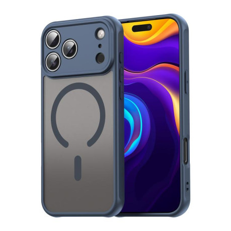 Противоударный чехол Fan Dun Series TPU Hybrid PC Frosted Magsafe для iPhone 17 Pro Max - синий