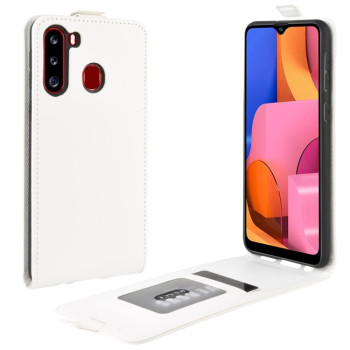 Флип-чехол Texture Single на Samsung Galaxy A21- белый