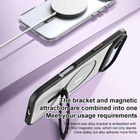 Противоударный чехол Airbag MagSafe Shockproof Frosted для iPhone Air - синий