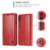 Кожаный чехол книжка CaseMe 003 Series магнитная крышка на iPhone Xs Max 6 5 - красный