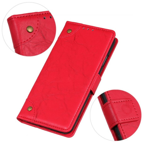 Чехол-книжка Copper Buckle Retro Crazy на Samsung Galaxy A01 Core / M01 Core - красный