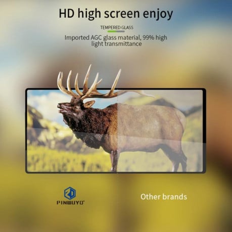 Защитное стекло PINWUYO 9H 3D Full Screen на Samsung Galaxy Fold 7 - черное