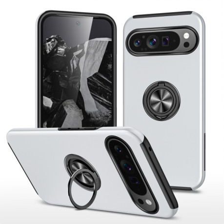Противоударный чехол HMC 360 Degree Rotating Holder для Google Pixel 9 Pro - серебристый
