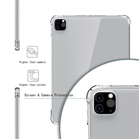 Противоударный акриловый чехол-накладка на iPad Pro 12.9 (2020) - прозрачная