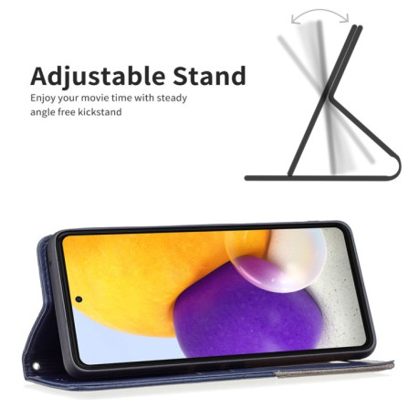 Чехол-книжка Rhombus Texture для Samsung Galaxy A73 5G - синий