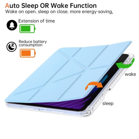 Чехол-книжка Clear Acrylic Demation Leather для Xiaomi Pad 7 / 7 Pro - голубой