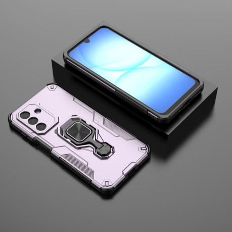 Противоударный чехол Metal Kickstand TPU Hybrid PC на Samsung Galaxy A17 5G - фиолетовый