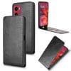 Флип-чехол Vertical Flip Leather Phone Case with Card Slot для Motorola Moto G05 - черный